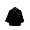 New Chinese Style Gold Velvet Mulberry Silk Women's Autumn Black Base Top Shirt