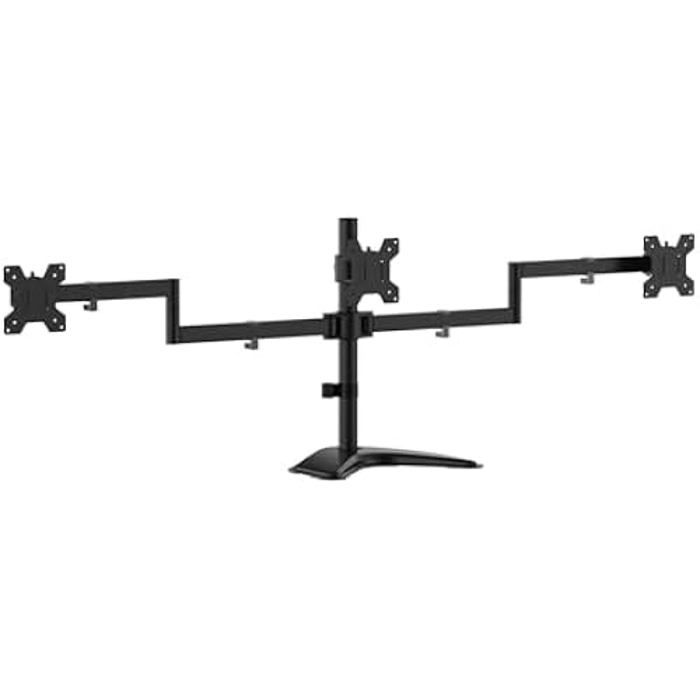 Support de table - aisens - dt27tsr-287 - rotatif et inclinable - pour 3 écrans - charge 10 kg