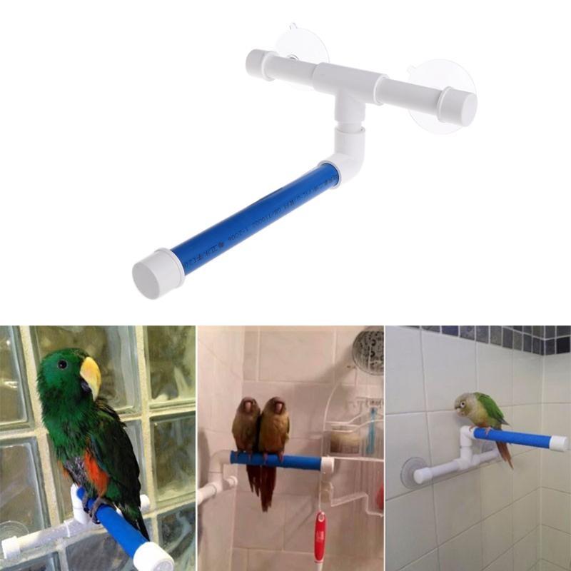  Bird Shower Perch with Suction Cups Portable Parrot Grooming Accessories 9.5”