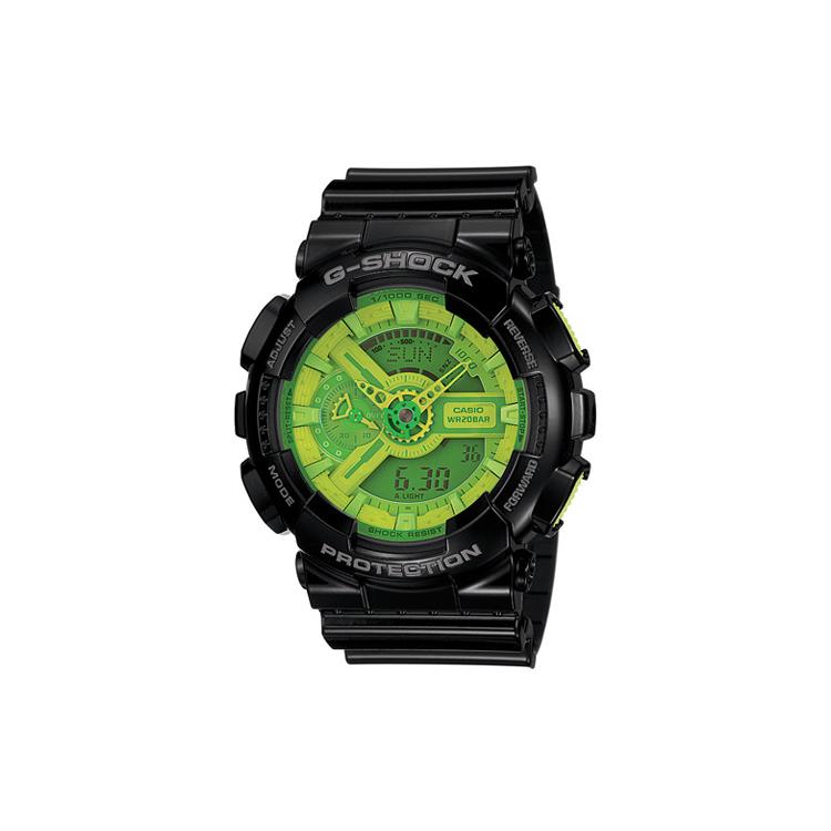 CASIO Women s Liquid Crystal/Analog Dual Display Series Green Watch GA-110B-1A3PR GA-110B-1A3PR Green Dial