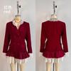 Temperament Commuter Long Sleeve Dress Color Block A-Line Mid-Length Women 2026