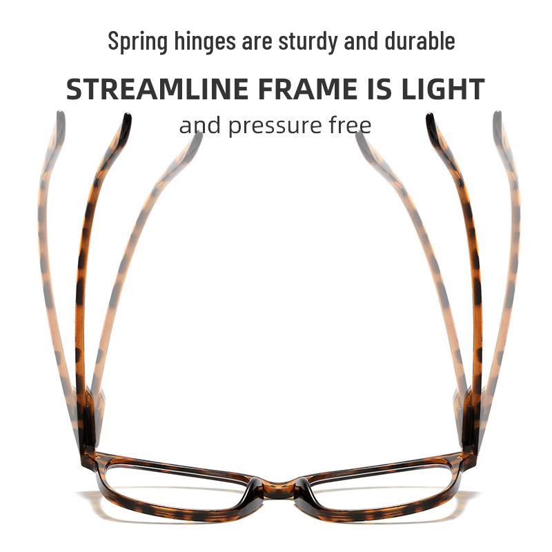Men's Retro Anti-Blue Light Auto-Adjusting Diopter Reading Glasses - HD Fashion with Spring Hinges