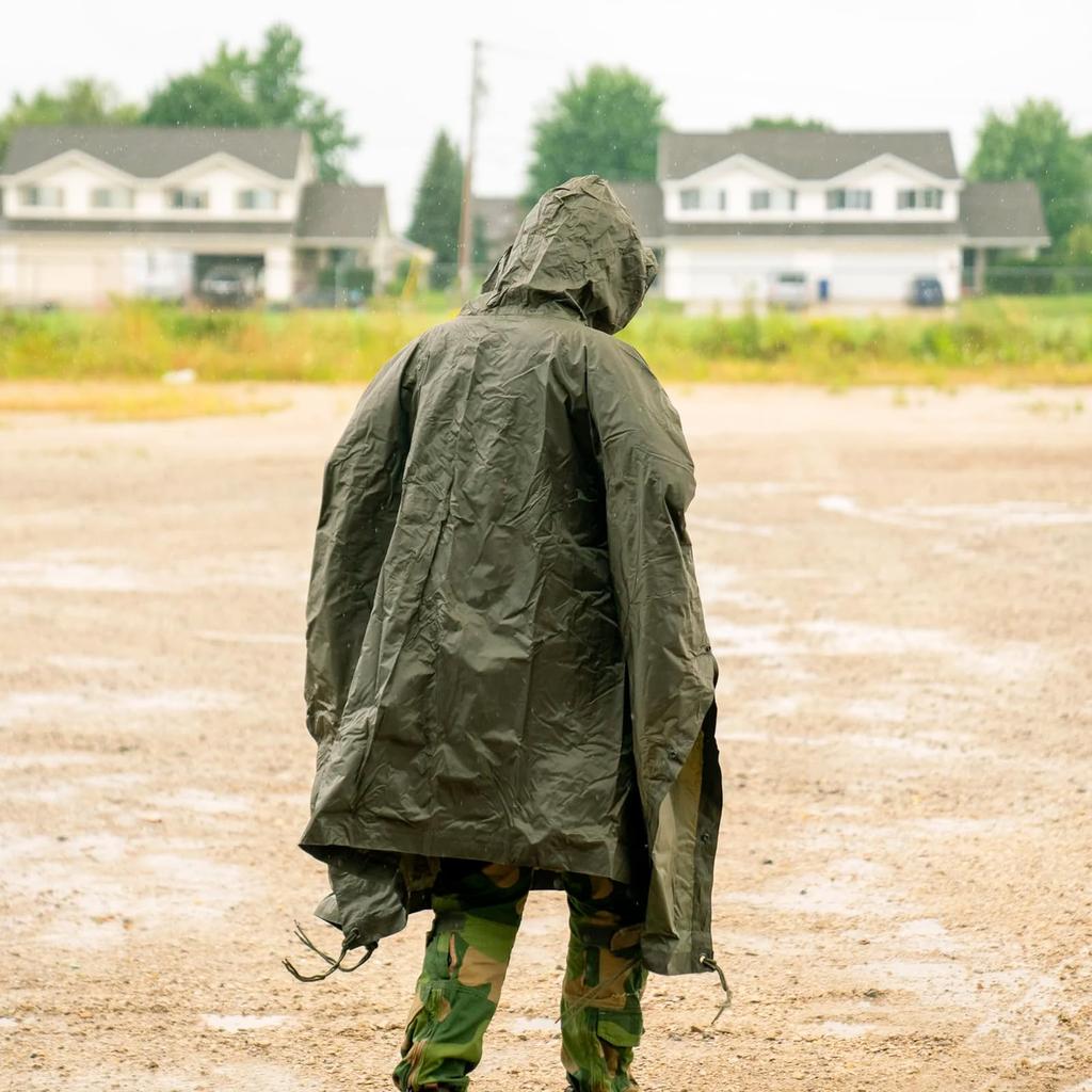 Rain Ripstop US Military Rain Poncho 210 X 150 Cm MIL-TEC Poncho, Fabric, Style, (Olive Drab)