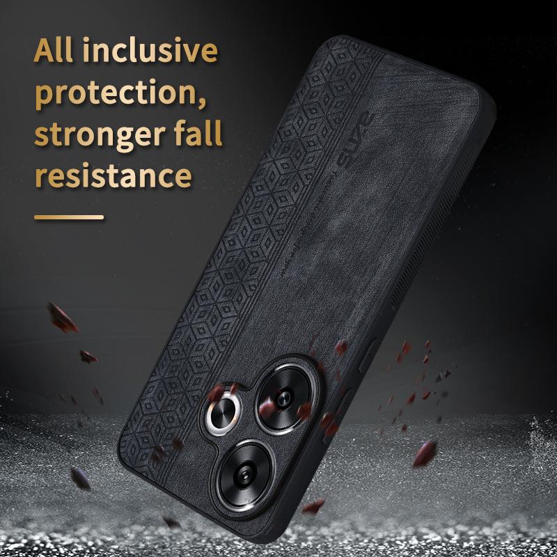 AZNS For Xiaomi Redmi Turbo 3 5G/Poco F6 5G Case PU Leather Coated TPU Imprinted Phone Cover
