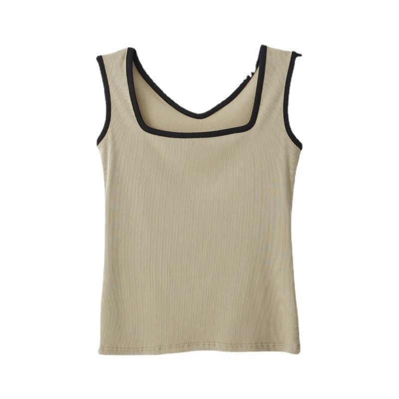 

Широкая кайма голый белый низ пэчворк халтер жилет женский летний наряд пара груди прикрыта блузкой без рукавов XL