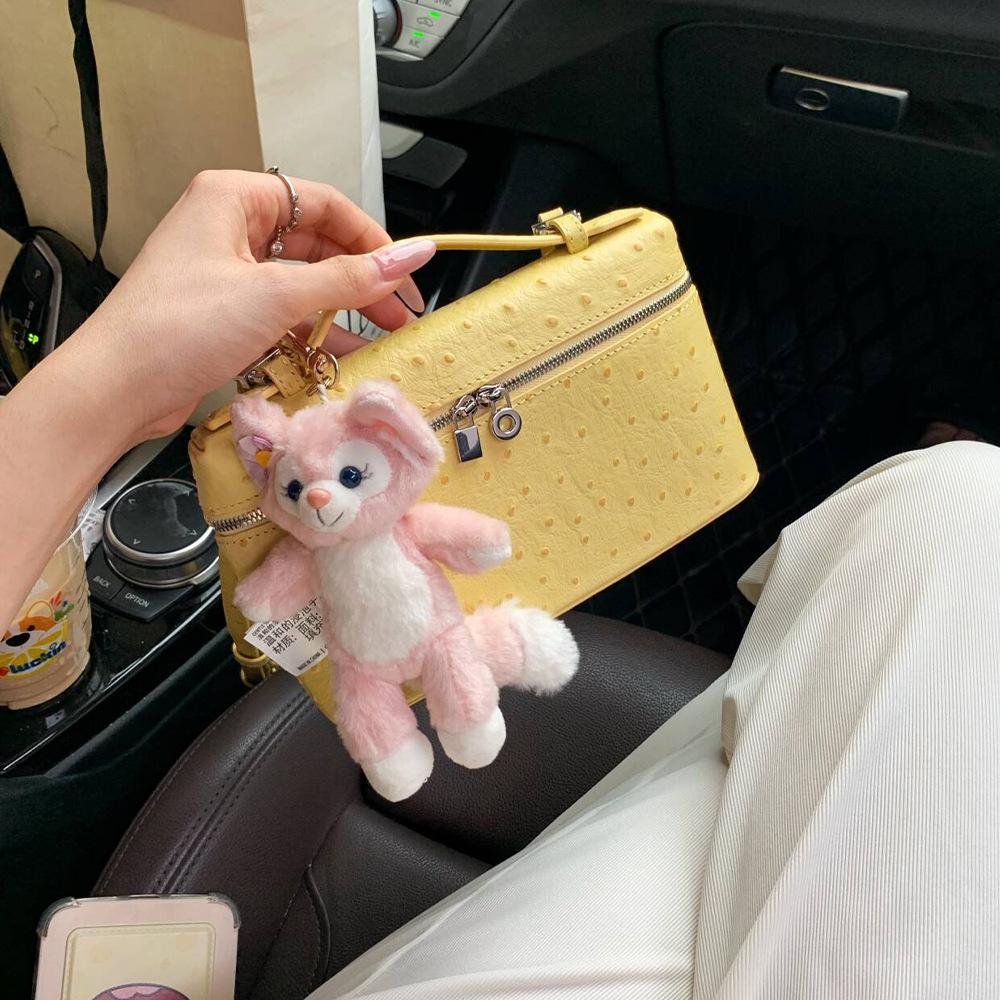 Geantă Cutie Prânz din Piele la Modă Versatilă Piele de Struț Geantă de Umăr Crossbody Geantă de Mână