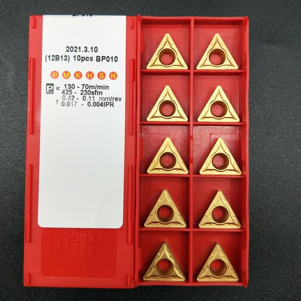 Set of 10 TCMT16T308 Carbide Inserts for Indexable Turning Tool Lathe Use