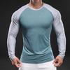 Spring Men's Long-sleeved Ice Silk T-shirt New Casual Round Neck Handsome Base Shirt Young Slim Men