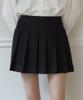 Our Hope Wool Pleated Short Skirt - Black