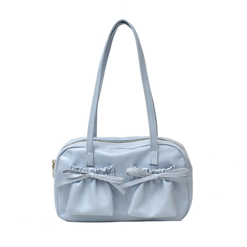 Y2k Ballet Bow Tie Shoulder Bag Korean Women's Handbag Fashion Ribbons Bowling Tote Bag  Ladies