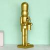 Golden Wooden Nutcracker Drumming Puppet Christmas Figures Toy Birthday Gift Traditional Handmade