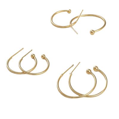 Accesorii Cercei din Cupru în Formă de C Inele Semi-Circulare Arse Antichitate pentru Bijuterii DIY