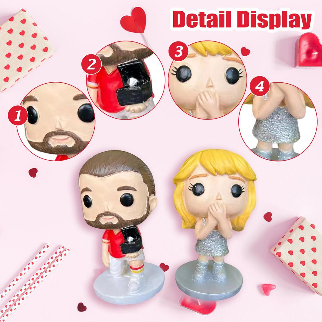 Desktop Figures, Engagement Anniversary Figures, Proposal Ornaments