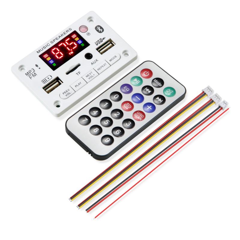 12v Kompatybilna z Bluetooth płyta dekodera 5.0 Mp3 Kolorowy ekran Nagrywanie rozmów Tf Usb Fm Jx-810bt (z