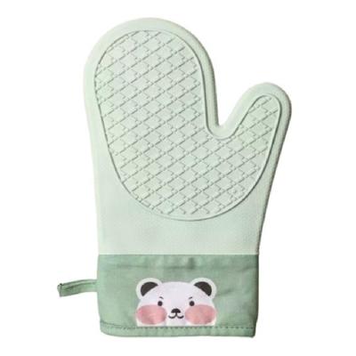 2Pcs Thickened Silicone Insulation Gloves Heat Resistant Non-slip Oven Mitts Cute Anti Scald High Temperature Gloves Microwave