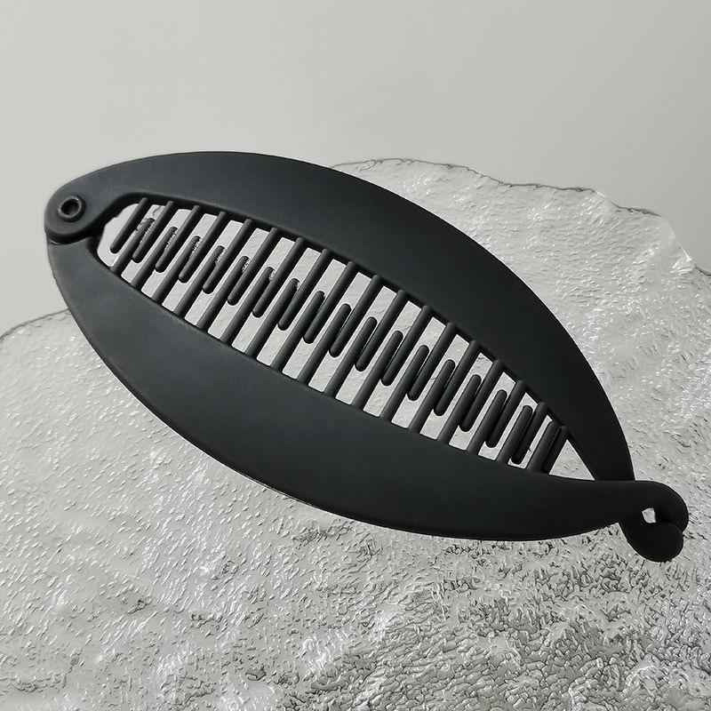 

Oval Toothed Non-Slip Banana Clip for Thin Hair - Simple Vertical Hair Accessory for Women чёрный