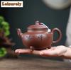 111ml Ancient Yixing Purple Clay Teapots Handmade Dezhong Pot Raw Ore Dragon Bone Gold Sand Mud Kettle Zisha Tea Set Ornaments