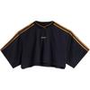 adidas Ivy Park Pruhované Měkké Ležérní Tričko s Krátkým Rukávem Dámské Topy Černé GR1433