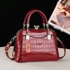 2026 New Shiny Crocodile Pattern Handbag With Large Capacity Shell Bag For Women