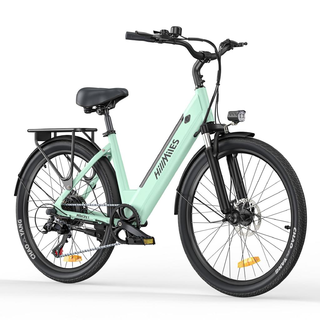HillMiles MileCity 1 Electric Bicycle 36V 13Ah Battery, 250W Motor, IP65 Waterproof, 26 Inch Tires, 100KM Range E-Bike