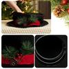 2025 Christmas Tree Topper: Red Trim Black Top Hat & Star