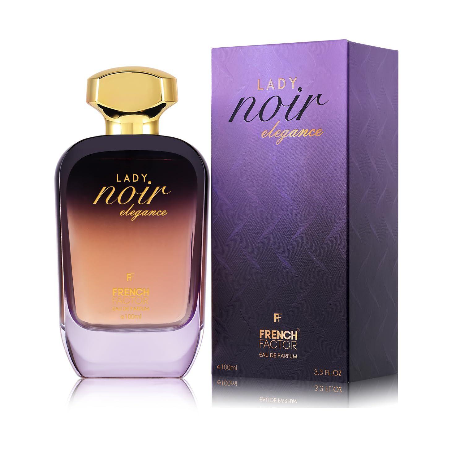 

French Factor Lady Noir Парфюм для женщин с цветочно-амбровыми нотами Стойкая парфюмерная вода Подарок для девушек 100ML