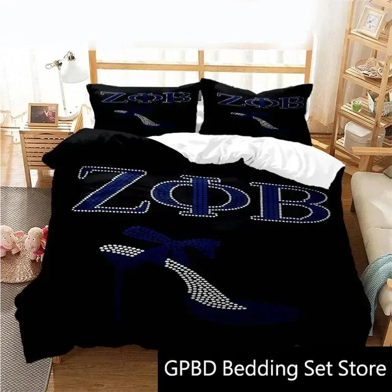 3D Print 1920 Zeta Phi Beta Society Bedding Set Double Twin King Duvet Cover Comforter Pillowcase Boys Girls Adults Bedroom