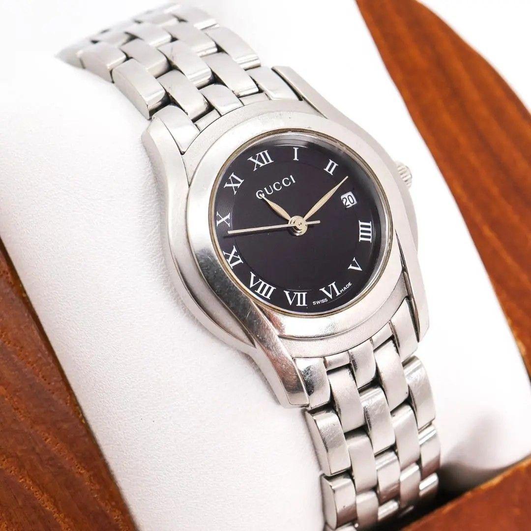 Used Operation GUCCI watch 5500L black date Roman 3352