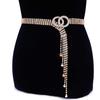 Gold Silver Color Crystal Waist Belt O-Ring Full Diamond Belt  Party Body Jewelry