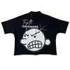 Harajuku Grafikdruck Übergroßes T-Shirt Goth Casual Baumwolle Kurzarm Tops