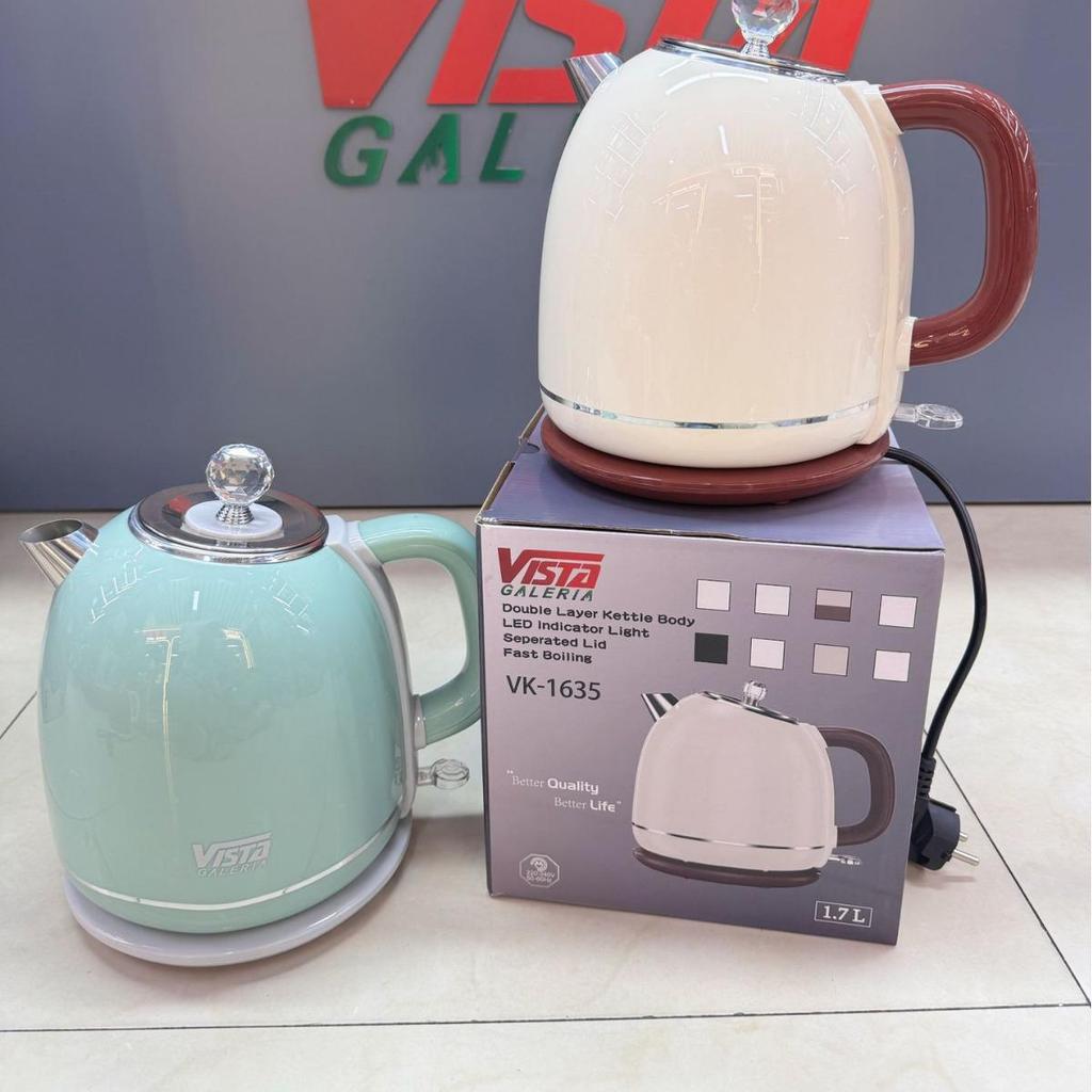 Bestselling European Standard Electric Kettle: 1.8L Retro, Anti-scald, Double-layer 304 Stainless Steel, Auto Power-off.