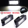 Für Peugeot 106 207 307 308 406 407 508 Für CITROEN C3 C4 C5 C6 C8 2x 6000K Auto Hinten 18 LED SMD Kennzeichenleuchte Lampe
