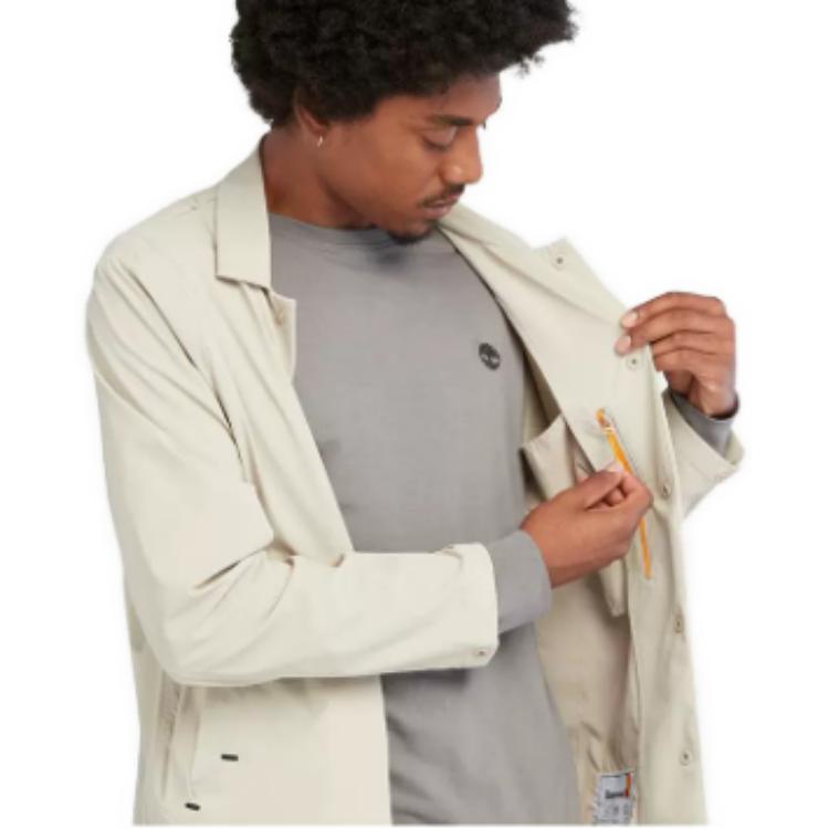 Timberland Sun Protection Jacket Men Jackets Gray Brown A26B6-CY2