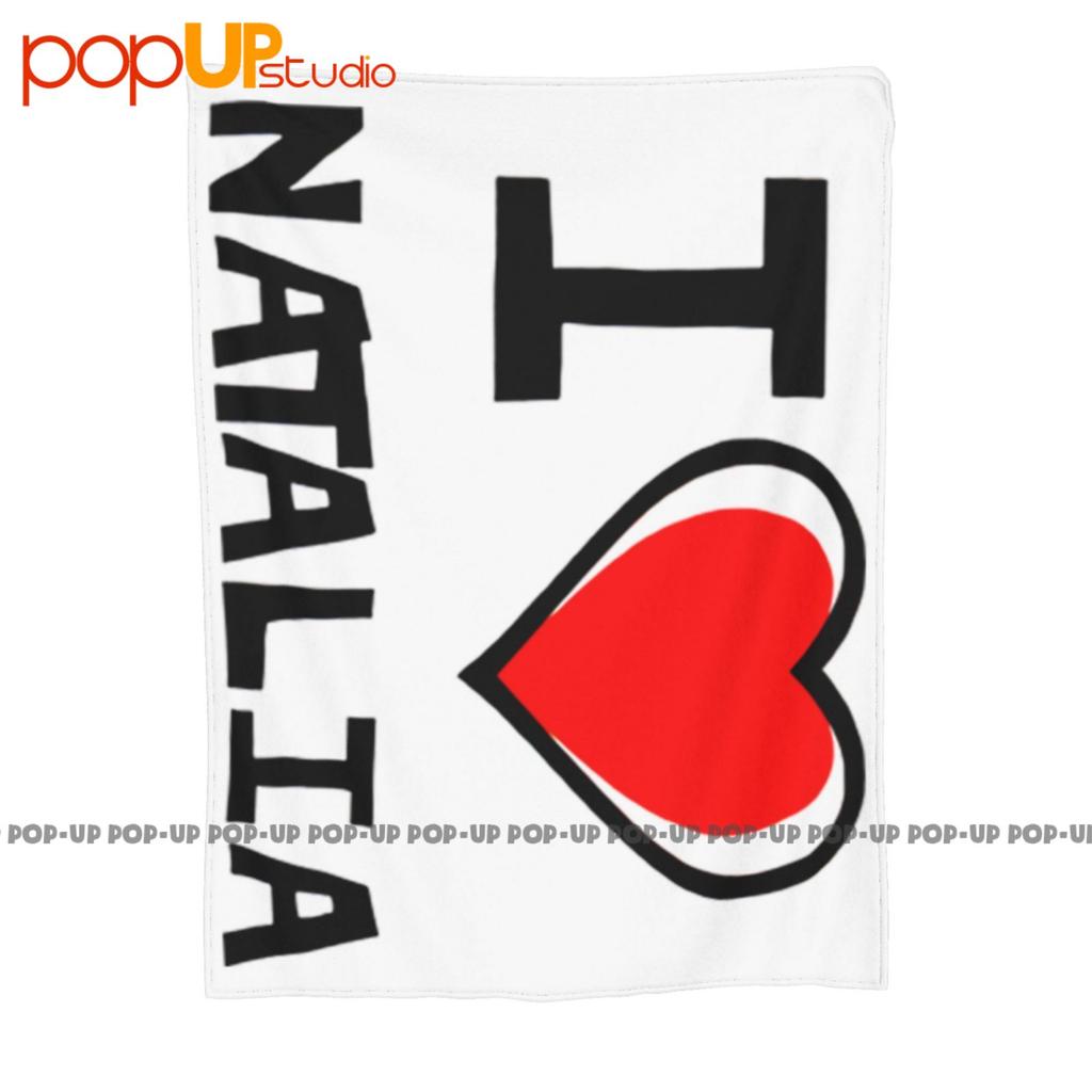 I Love Natalia Bicolor Heart Ultra-Soft Blanket Quilt Winter Sofa Cover Bed Covers