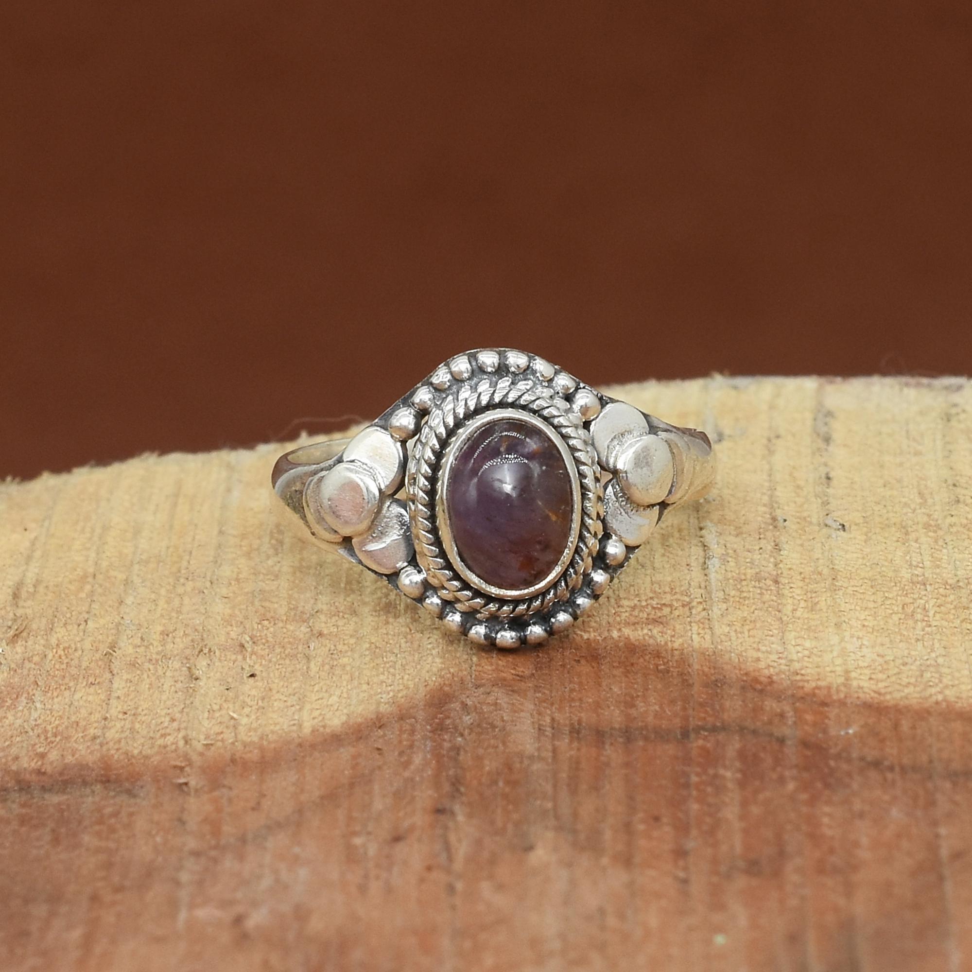 

Super Seven Silver Ring | 925 Sterling Silver Ring | Super Seven Gemstone Ring | Handmade Silver Ring | Engagement Ring | 6 3/4 US 6 3/4 US фіолетовий