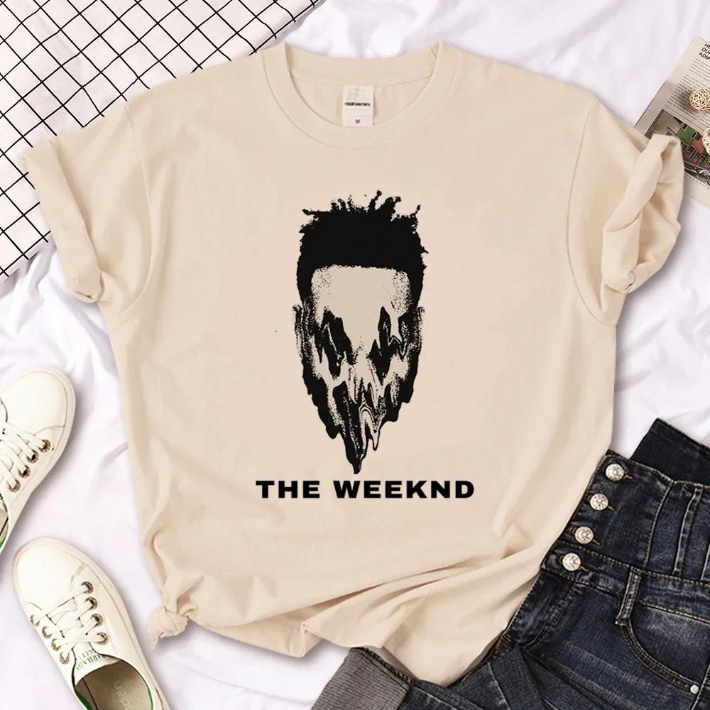 The Weeknd T-Shirt Damen Japanisches Grafiktop Mädchen Japanischer Manga Y2K Kleidung