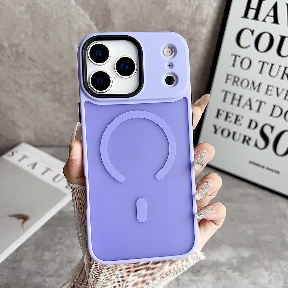 

Magnetic Luxury Armor Shockproof Case For iPhone 17 Pro Max 17 Pro 17Air Matte Hard Cover iPhone17 Pro світло-фіолетового кольору