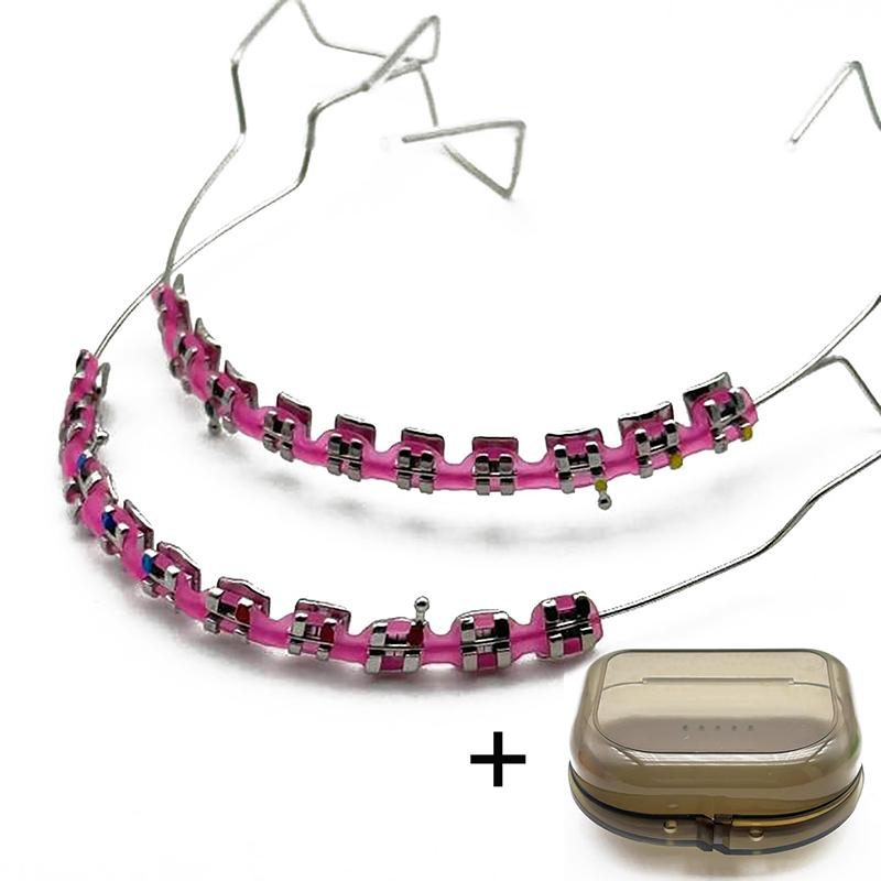 

Красочные Стоматологические Накладные Брекеты С Крючком Временное Украшение Зубов С Металлическими Дугами Брекет С Крючком Лигатурная Вязка Стоматологический Инструмент розовый