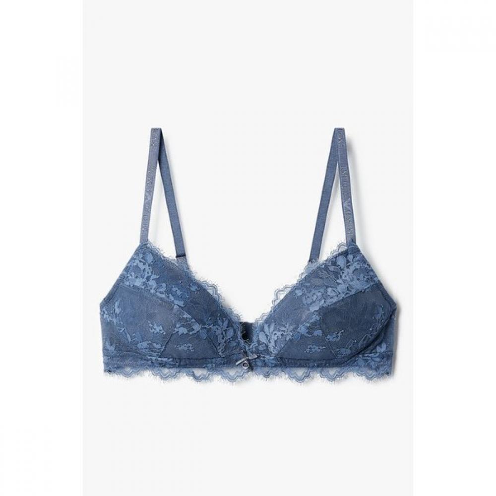 Emporio Armani Women S Padded Triangle Bra Flower Embroidery 0825381526 M(80)