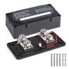 M10 4 Terminal Power Distribution Block Bus Bar 12-48V 750A for Automobile Boat RV Screw Terminal Power Distribution Block