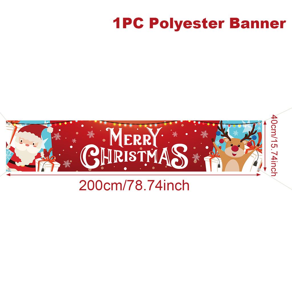 Merry Christmas Outdoor Banner Christmas Decoration for Home 2025 Xmas Ornament Navidad Natal Noel Kerst Gift Happy NewYear 2026