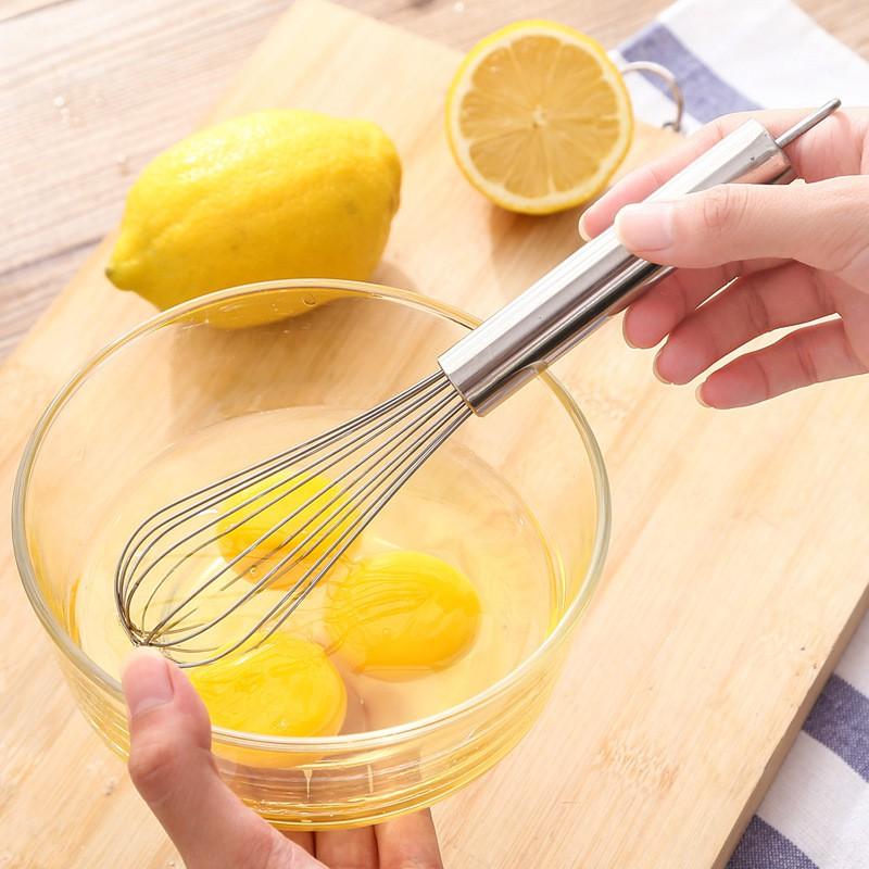 Stainless Steel Manual Whisk Handheld Egg Beater Cream Mixer Small Kitchen Tool Baking Cooking