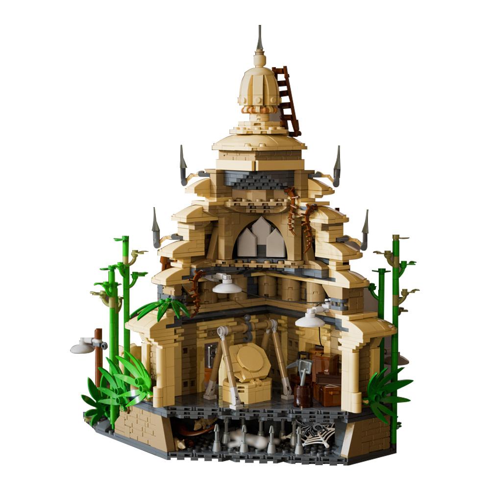 Gobricks MOC Indiana Jones Adventure The Temple of Forbidden Eye Bricks Troop Transport Ride Vehicle Building Blocks Present