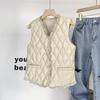 Autumn and winter elegant fashion down jacket vest stacked inside wear V-neck light white duck down slim liner vest