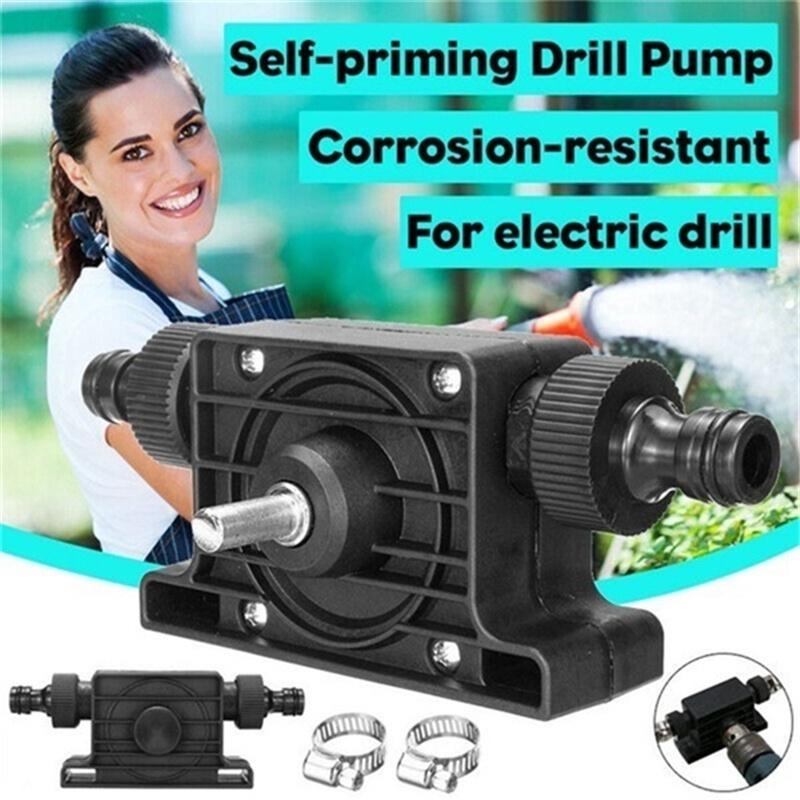 Pompa di perforazione elettrica manuale Delysia King, pompa autoadescante in miniatura, piccola pompa ad acqua per uso domestico, pompa per trapano a mano, pompa diesel