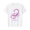 Zodiac Sign Scorpio Kawaii Pastel Goth Heavenly Astrology T Shirt White Vintage Washed Homme Streetwear Graphic Versatile