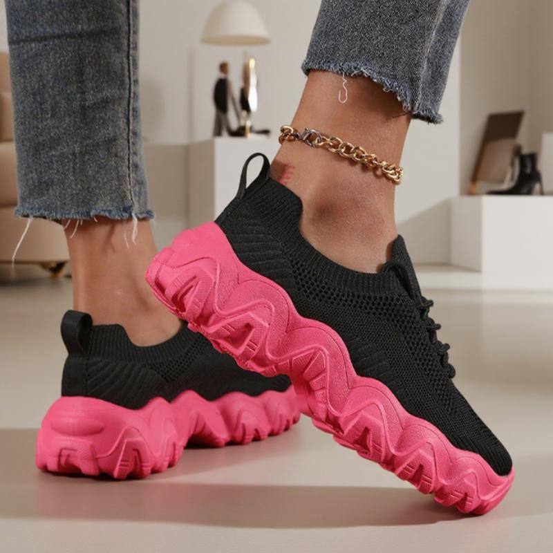 Women's Mesh Running Shoes Soft Non Slip Soles Shock-absorbing Running Shoes Outdoor Fitness Casual Fashionable Women's Shoes