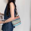 Regenbogenfarbene Crossbody-Tasche Gewebt Damen 2025 Sommerurlaub Stil Strohgewebte Beuteltasche Einzel Schulter Designer Luxus Tasche