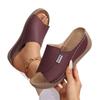 Women's Plus Size Minimalist Slides Solid Color Fish-Mouth Thick-Soled Casual Sandals