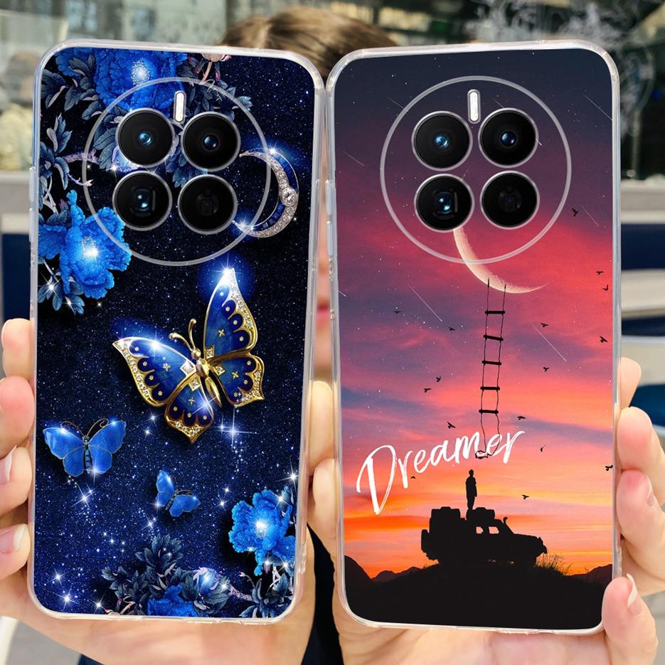 For Huawei Mate 50 Pro Case Stylish Butterfly Flowers Soft Slim Fundas Phone Case For Huawei Mate 50 Mate50 Pro Back Cover Coque
